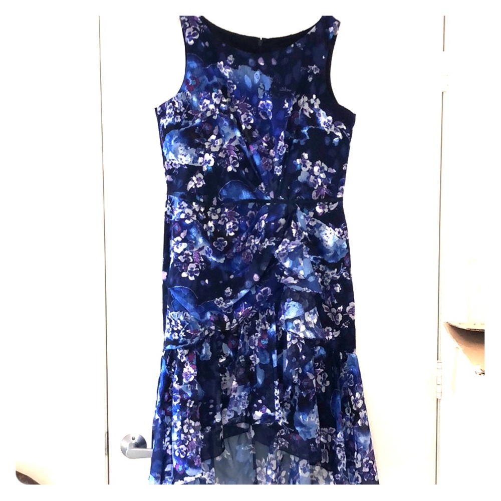 Marchesa Notte Sleeveless Floral Printed Dress